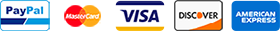 Paypal, Mastercard, Visacard, American express, Discover